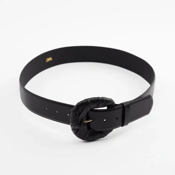 Zara Accessories Zara Cow Leather Belt Black Limited Edition Poshmark